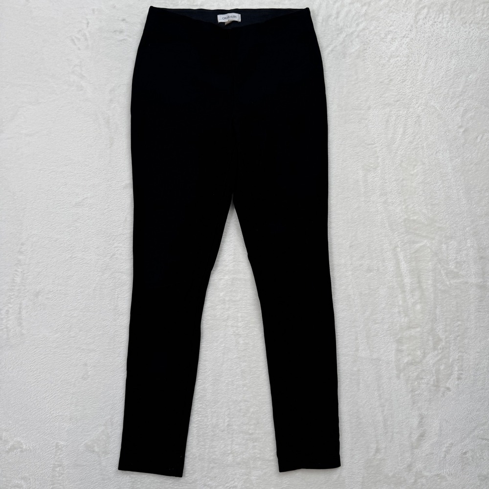 Calvin Klein Pants Womens Black Slim Fit Pull On Stretch Office Professional